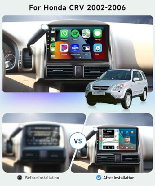 Car Radio Stereo for Honda CRV 2002-2006 with Wireless CarPlay 8 CORE 6G+128G