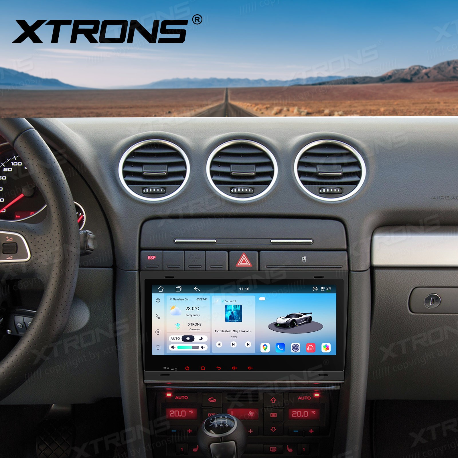 Android 14 Car GPS for Audi A4 S4 RS4 8 Core 4GB 64GB Wireless CarPlay DSP WiFi