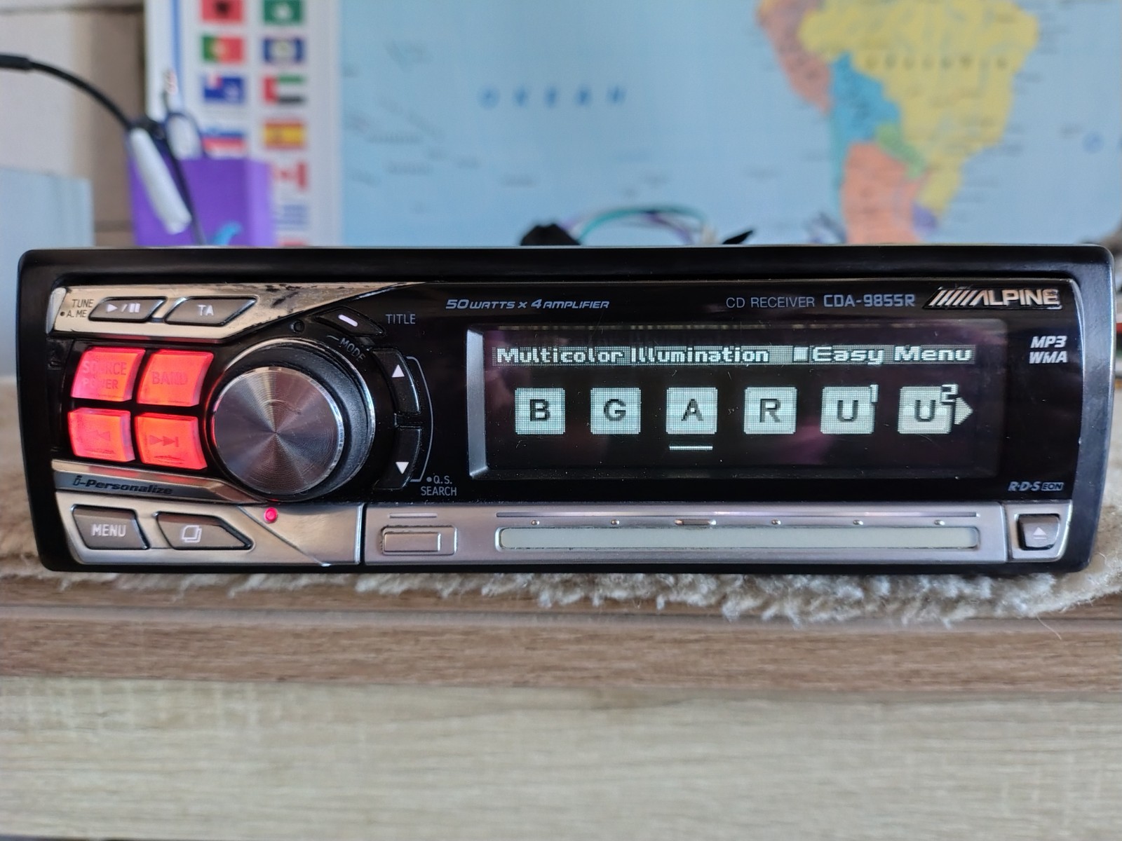 Alpine CDA-9855R Car Stereo CD Receiver Fully Working Great Shape