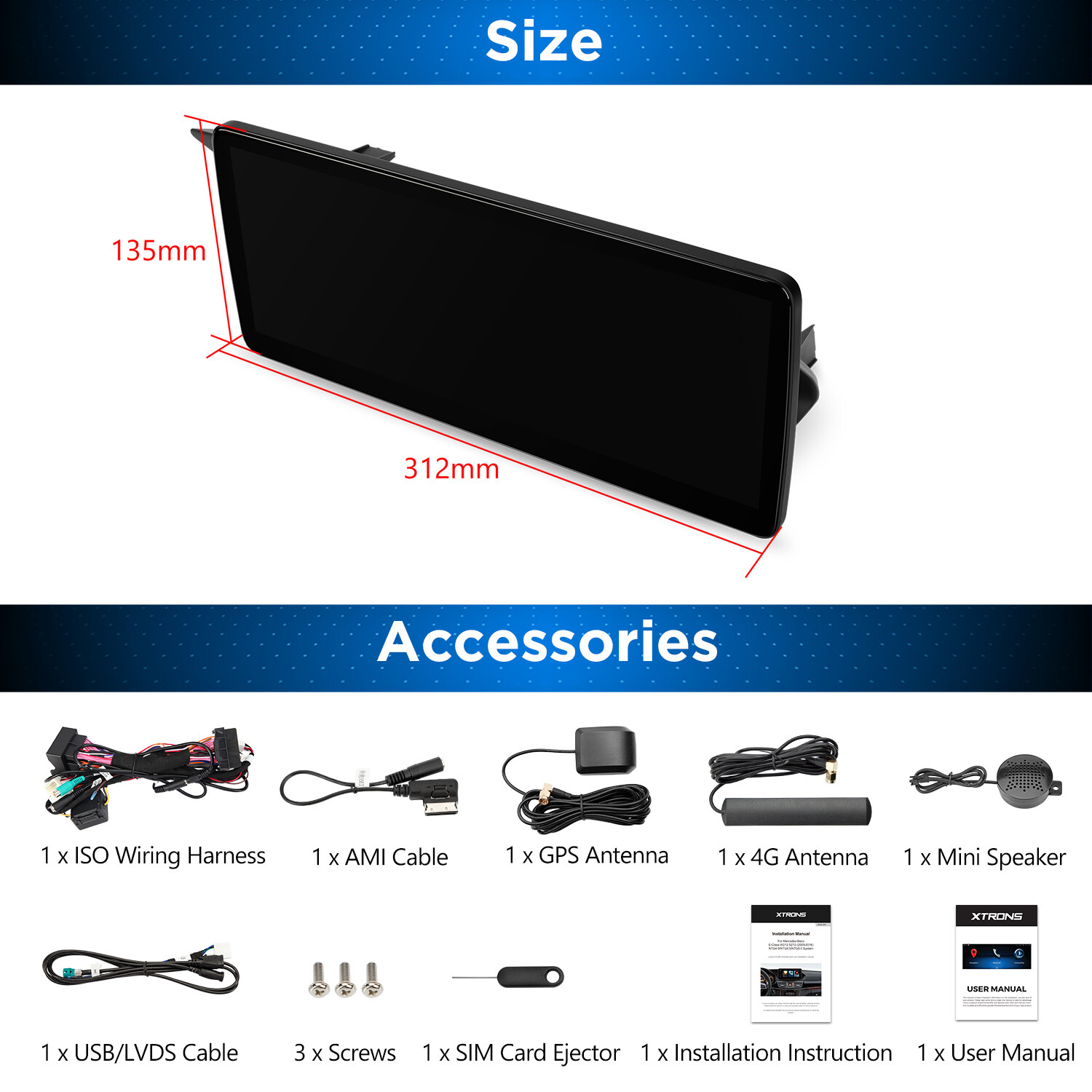 12.3″ DSP Android 14 Car GPS Retrofit CarPlay For Benz E-Class W212 S212 NGT4.5