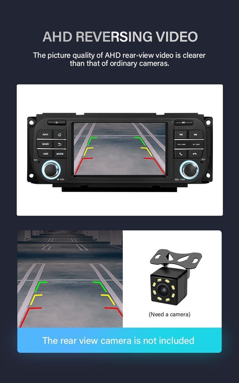 7″ For Jeep Wrangler Dodge Ram Chrysler Android Car Stereo Radio GPS Carplay NEW