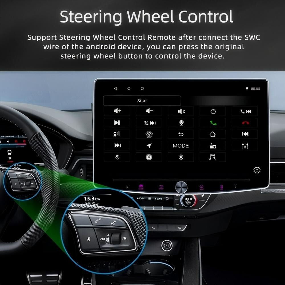 Car Touch Screen Smart Radio Player For Apple Carplay Android Auto Adapter +Cam
