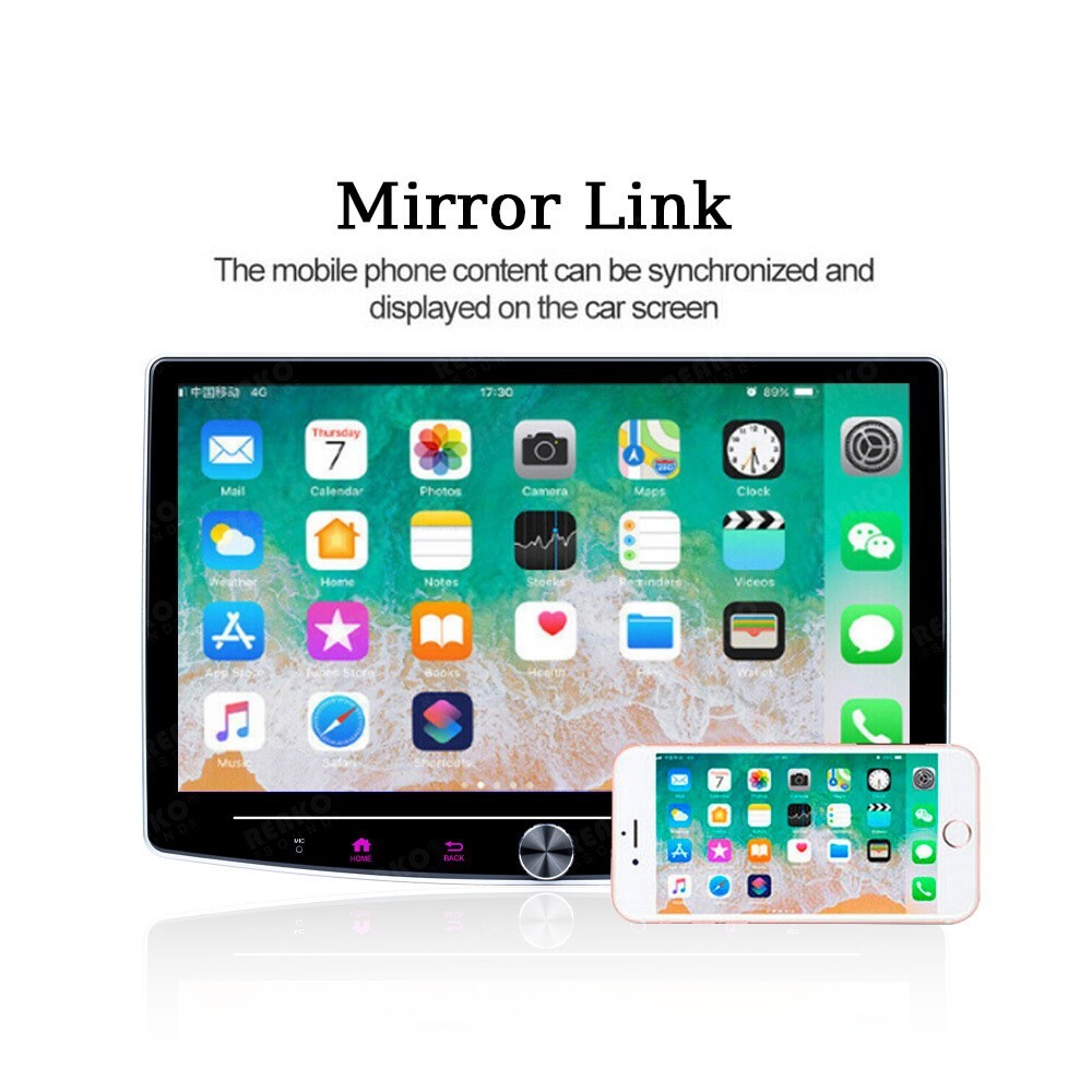 Car Touch Screen Smart Radio Player For Apple Carplay Android Auto Adapter +Cam