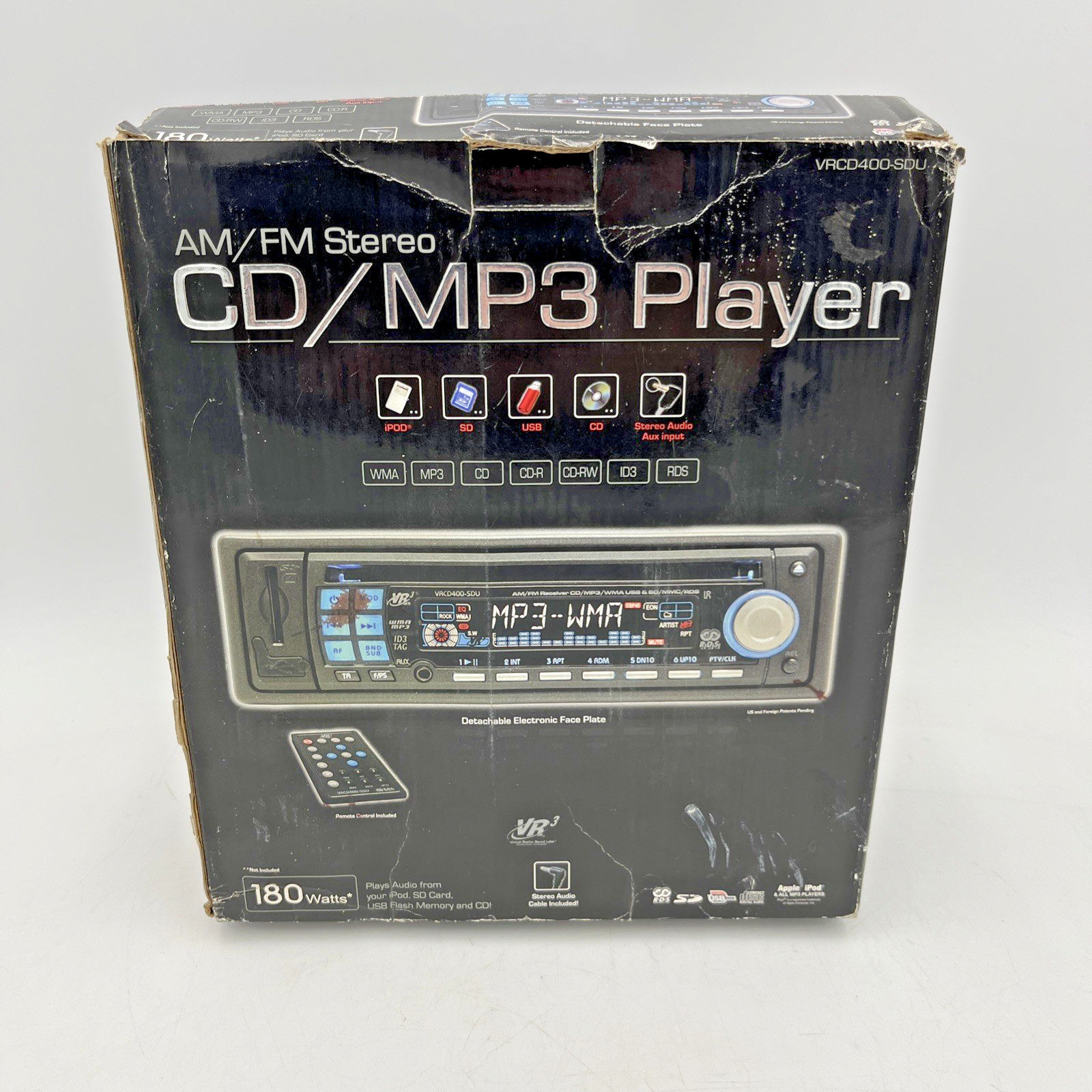 The Roadmaster VR3 AM/FM Stereo CD/MP3 Player, model VRCD400SDU NEW! Never Used