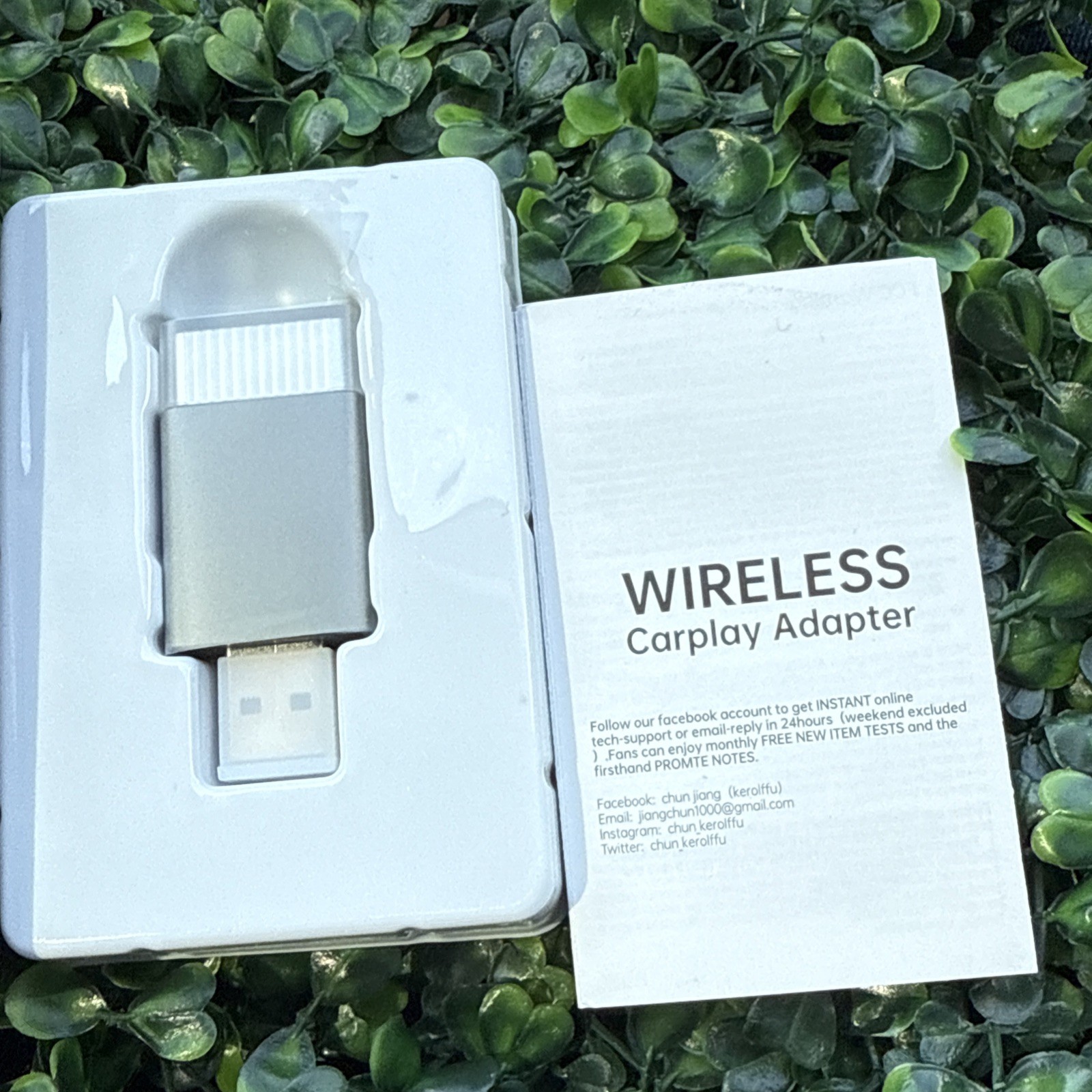Mini Wireless Carplay Adapter for Apple iPhone,Plug and Play Easy Setup Autom…