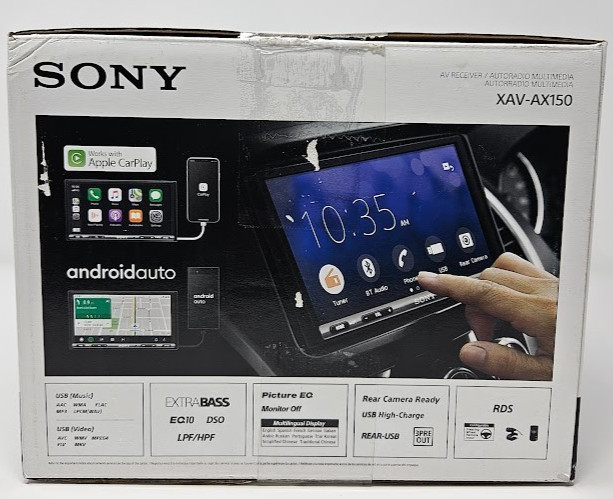 Sony XAV-AX150 6.95″ Apple CarPlay Android Auto Bluetooth Car Stereo w/ Harness