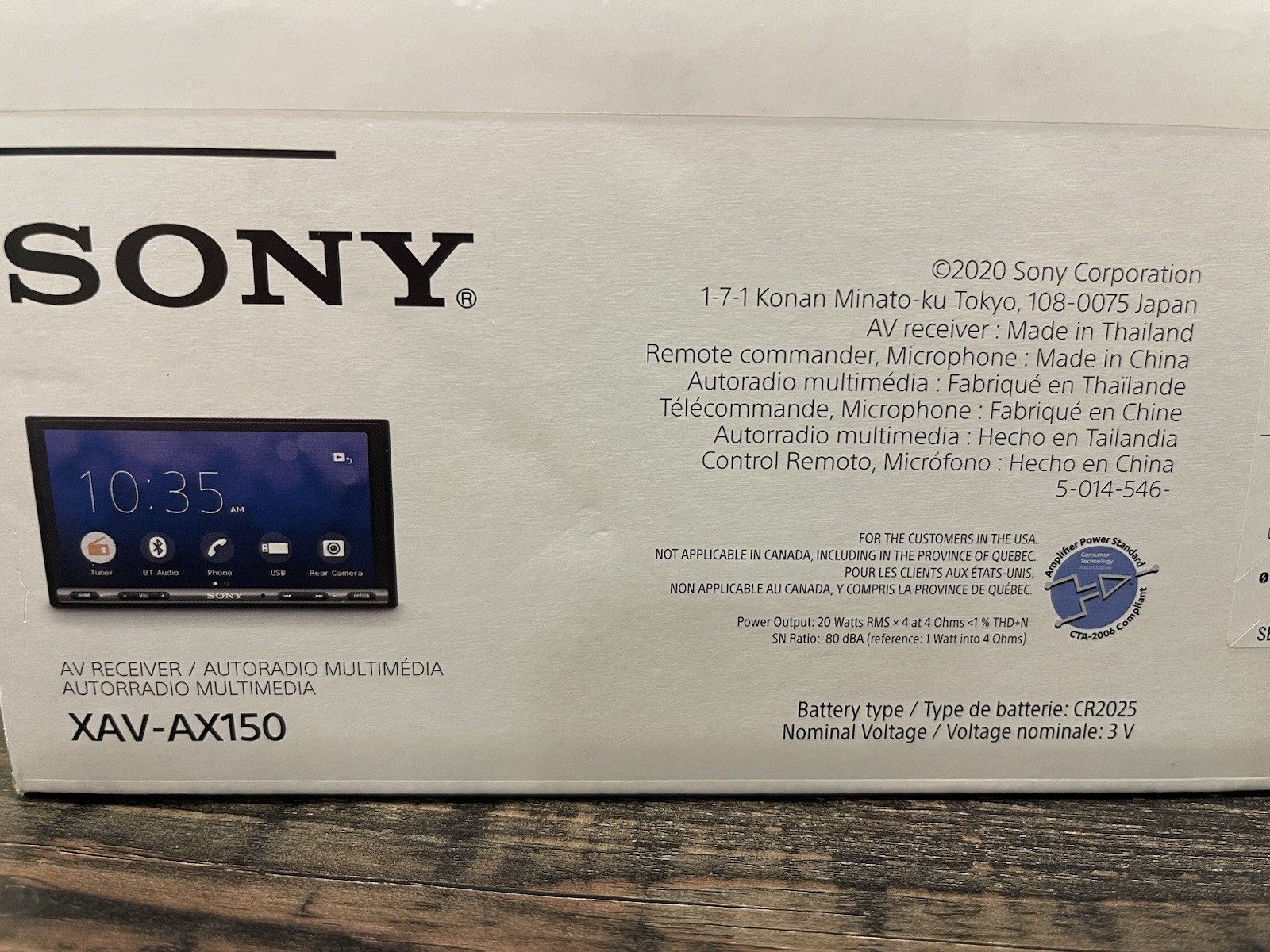 Sony XAV-AX150 Apple CarPlay/Android Auto 7″ Touchscreen-Double-DIN In-Dash Unit