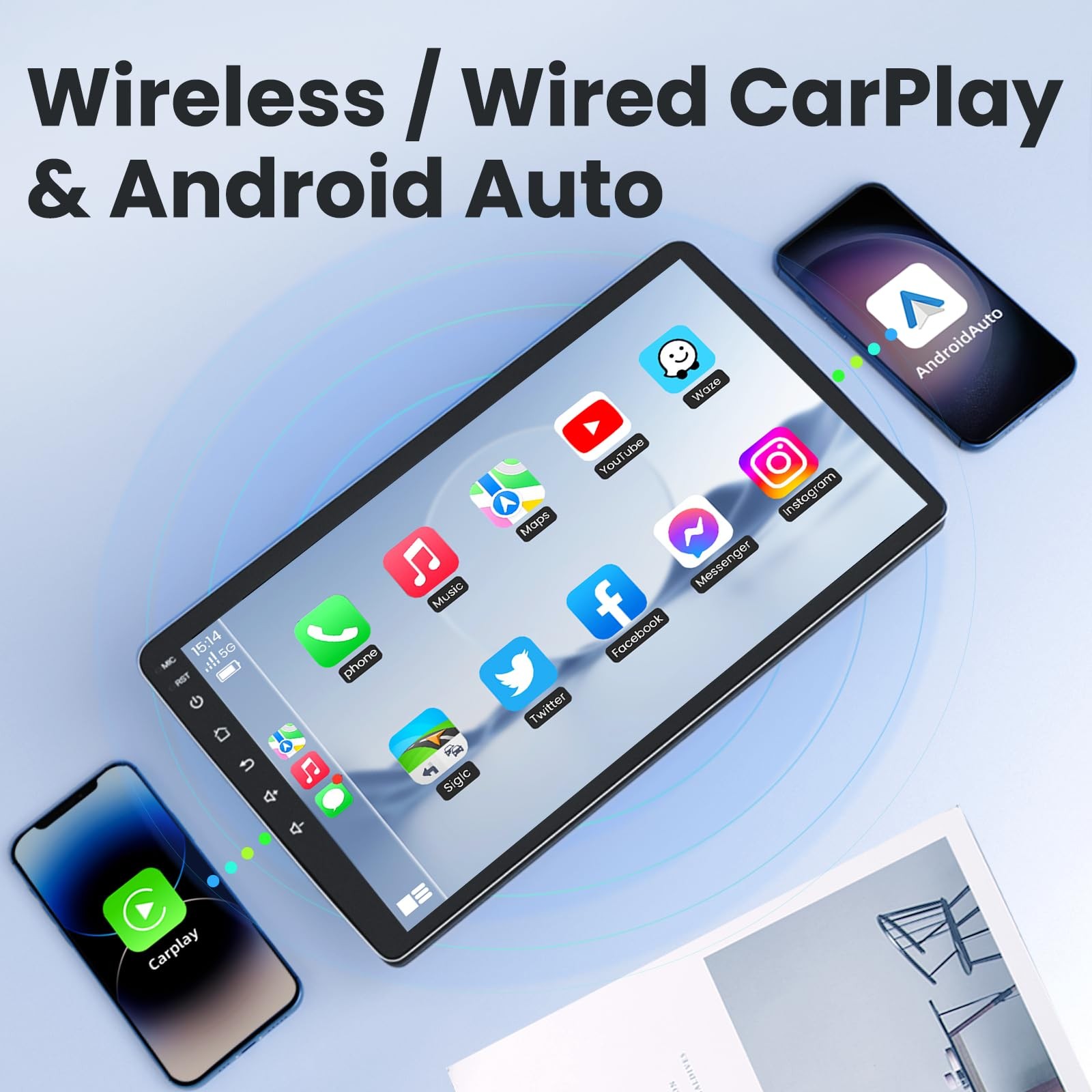 8Core 64G 9″Stereo Carplay 5G WiFi GPS FM SWC For Jeep Grand Cherokee 2011-2013