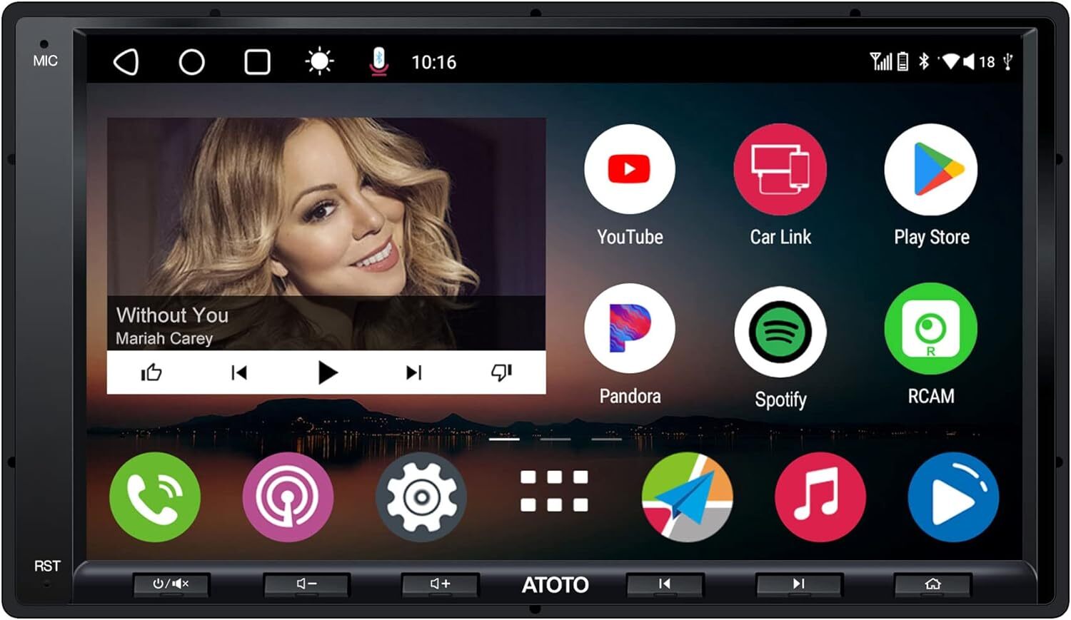 ATOTO 7″ A6PF 2DIN Car Stereo GPS Track Navi Radio Wireless Android Auto CarPlay