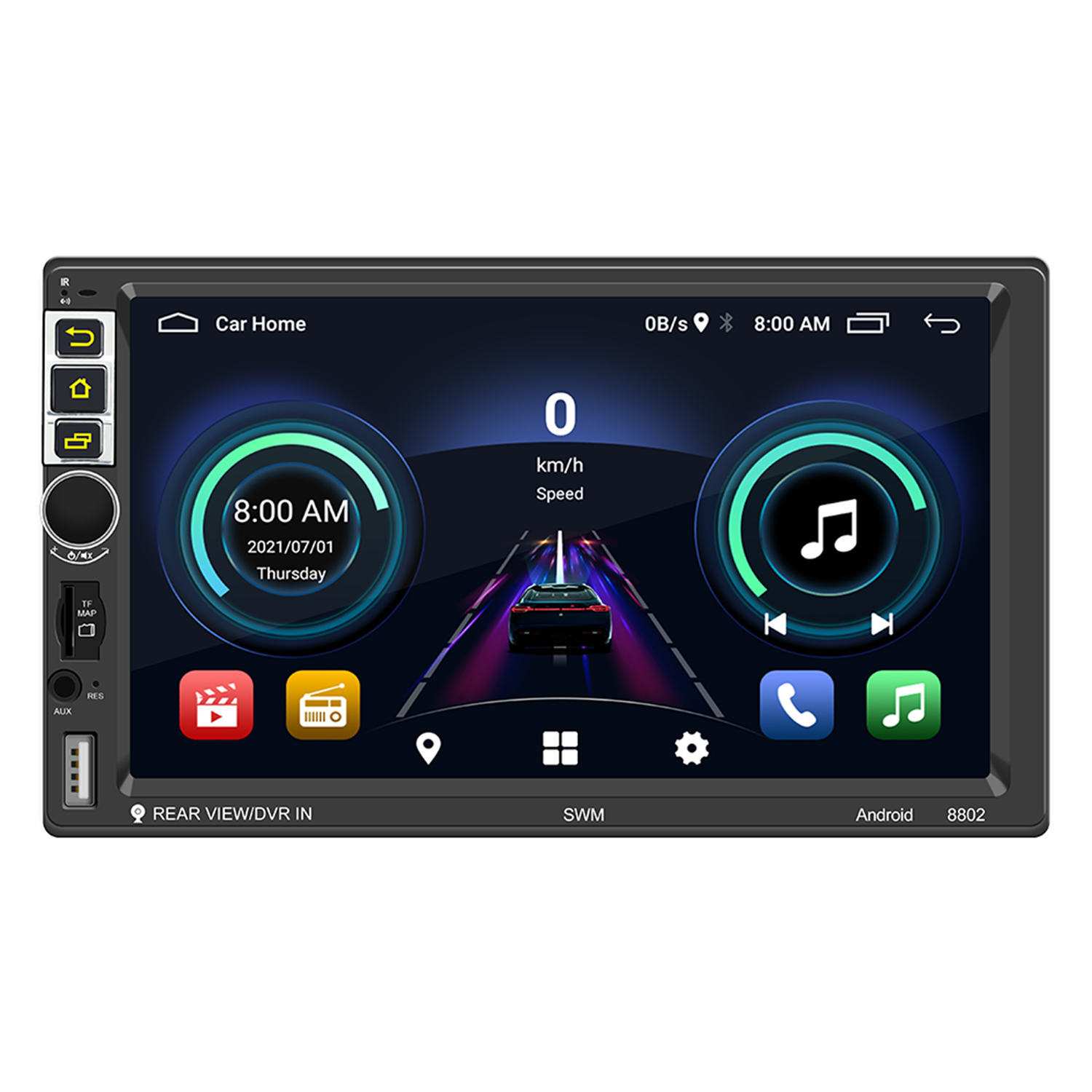S-8802C 2-Din Car Radio 7 inch Android 10.1 Bluetooth WIFI Steering Wheel 16GB