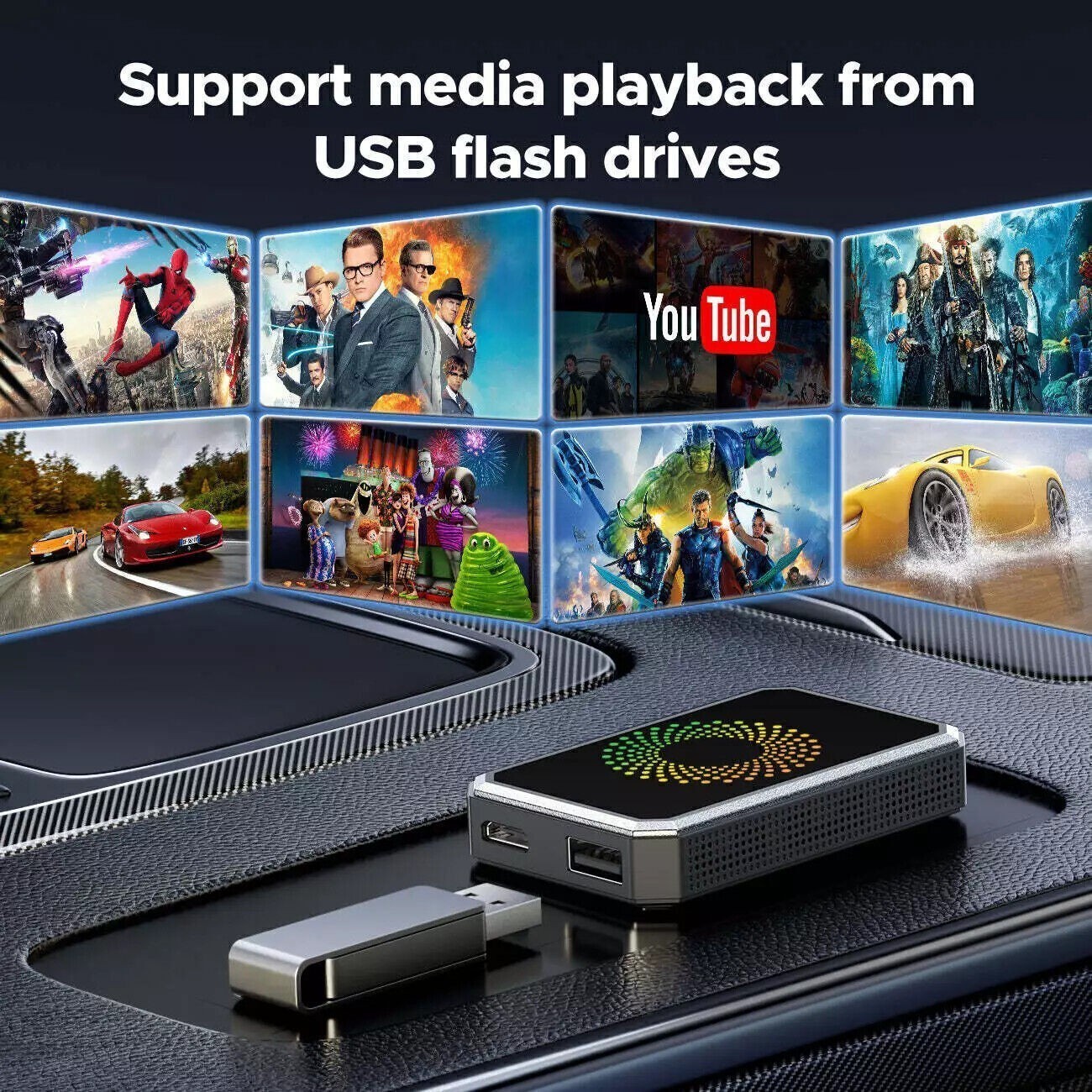 3-in-1 Magic AI Box With Netflix/YouTube Wireless Carplay Adapter Dongle for OEM