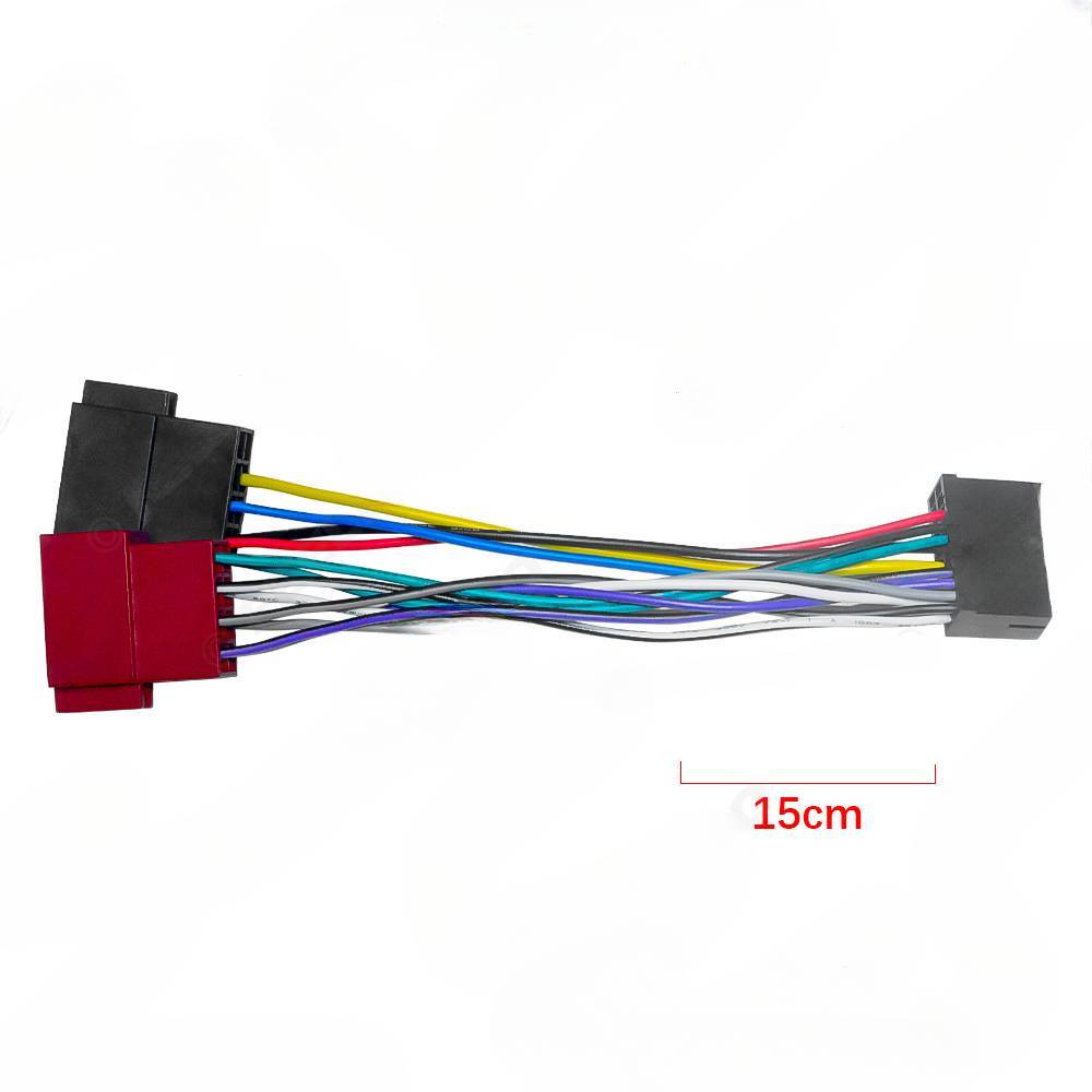 Automotive universal 20pin to ISO dual head conversion cable power cord