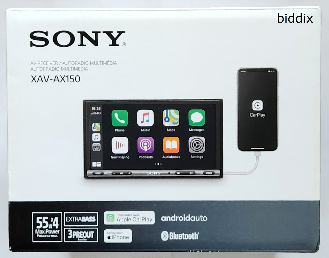 Sony XAV-AX150 Apple CarPlay/Android Auto 7″ Touchscreen-Double-DIN In-Dash Unit