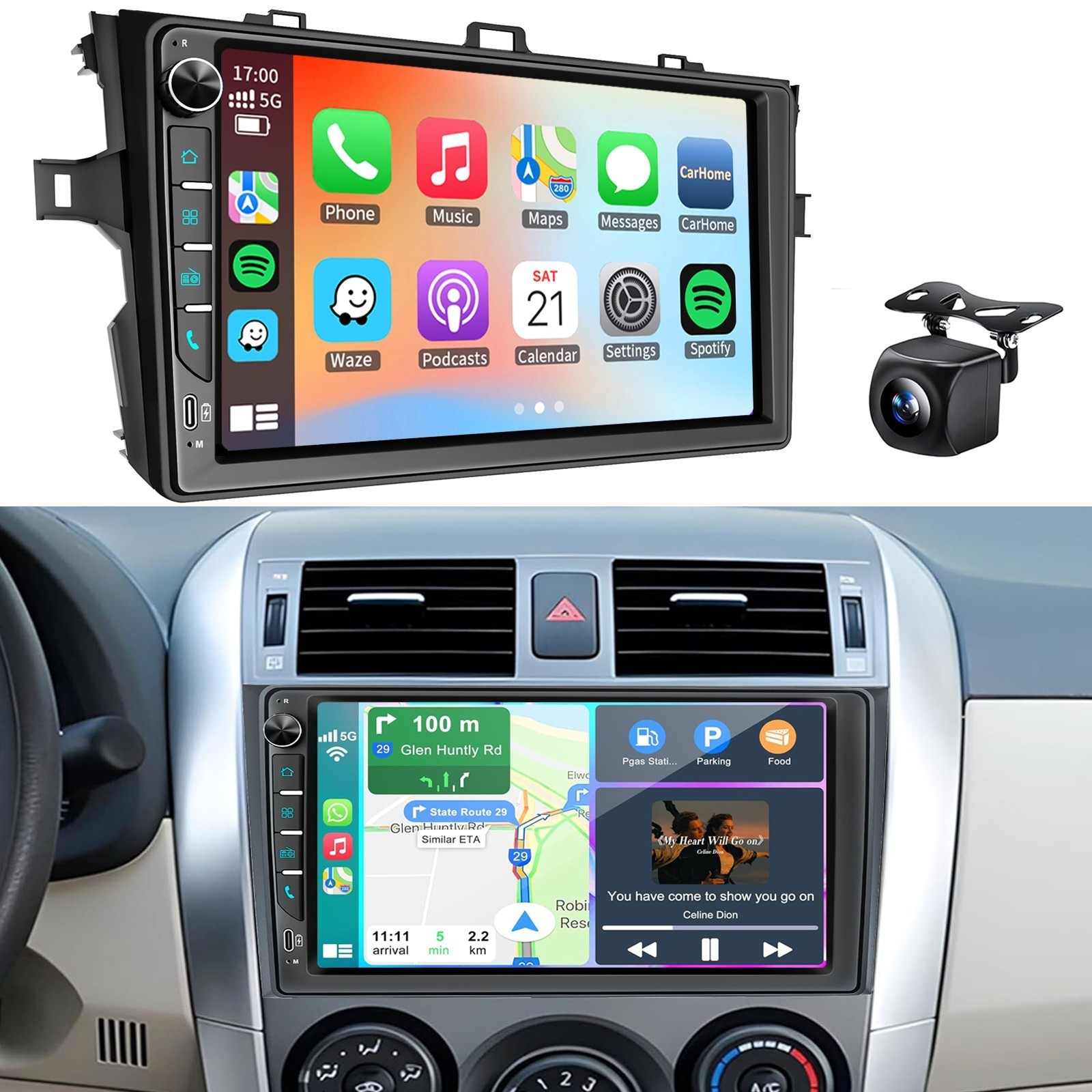Car Stereo Radio Wireless Carplay For Toyota Corolla 2009 2010 2011 2012 2013