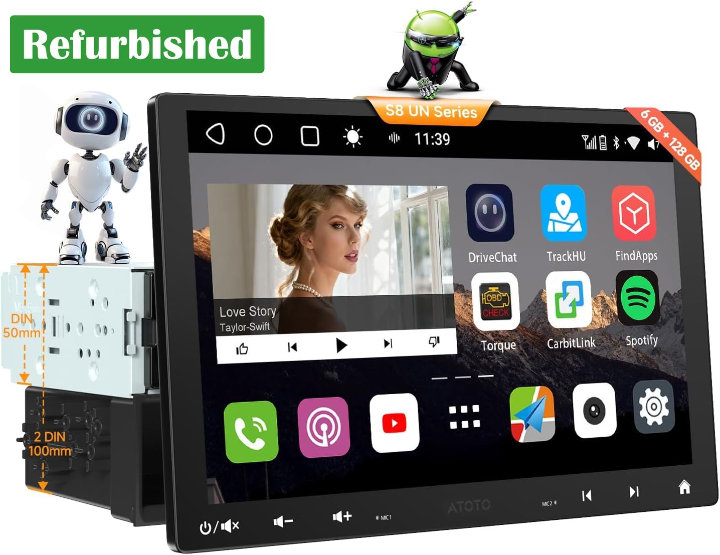 ATOTO 10.1″ S8 Ultra 1& 2Din Android Car Stereo 6+128G Wireless CarPlay ChatGPT