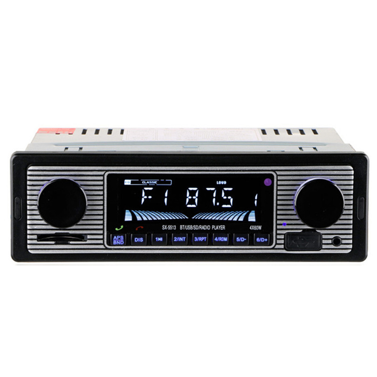 4-Channel Vintage Car Radio Stereo Bluetooth MP3 Player FM AUX Head Unit Remote