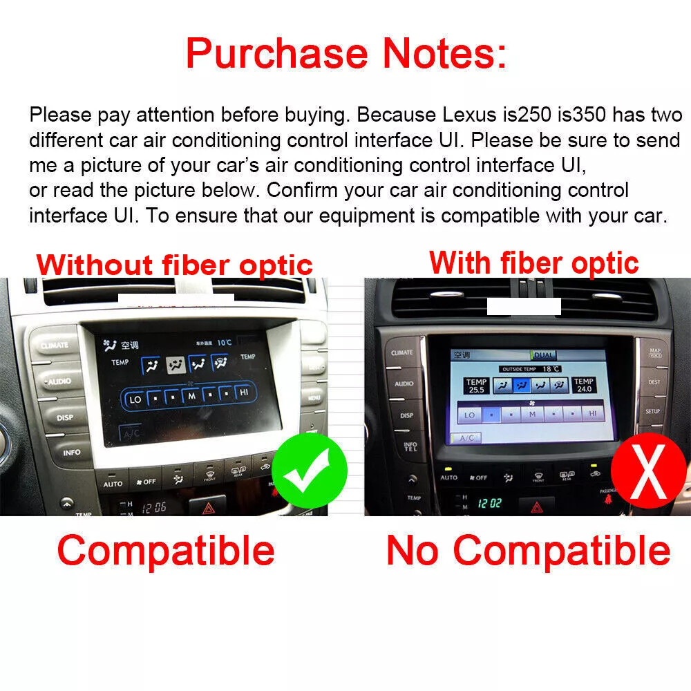 For 2006-2012 Lexus Carplay Radio Back Camera Backup Cam Stereo GPS Navi
