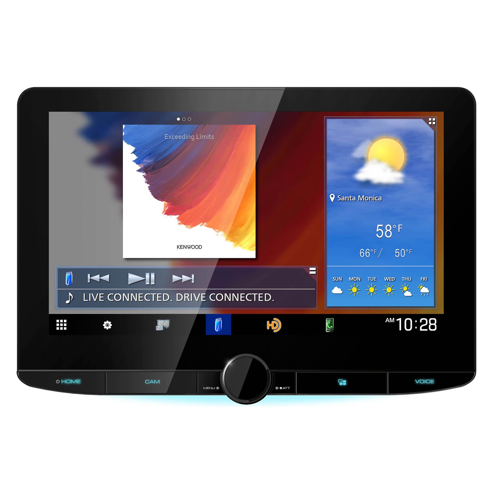 Kenwood DMX1037S 10.1″ Floating Panel Digital MultiMedia Receiver (No CD) – U…