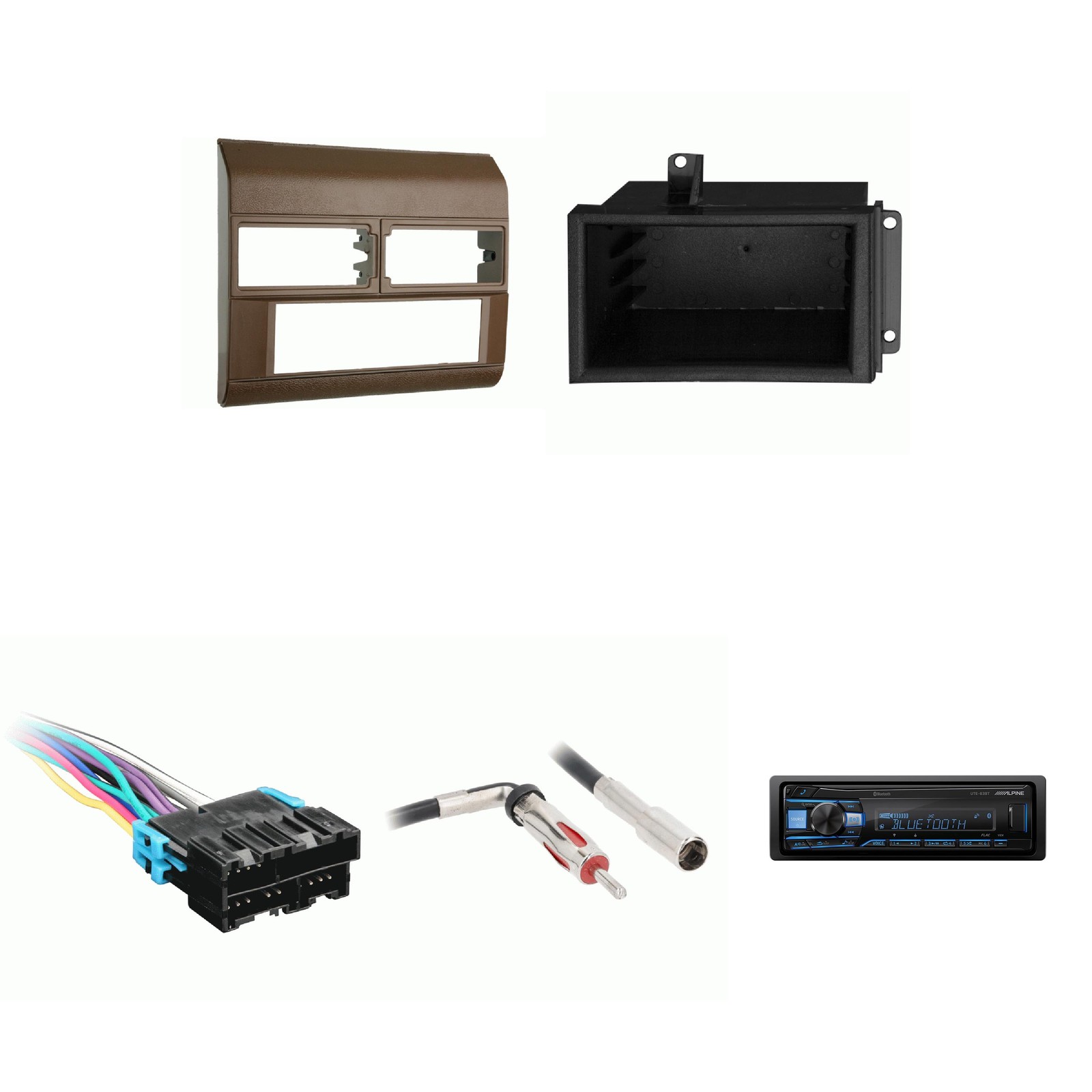 Chevrolet GMC CK Truck 88-94 Alpine UTE-63BT Single Din Radio Bundle Beige Da…