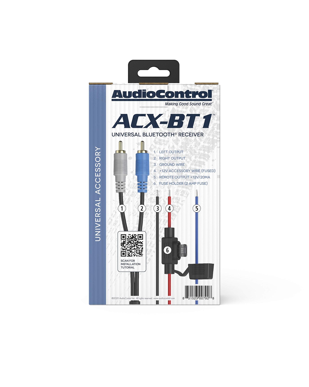 Audiocontrol Acx Bt1 Bluetooth Receiver Aptx Hd Ipx5 Waterproof Streaming
