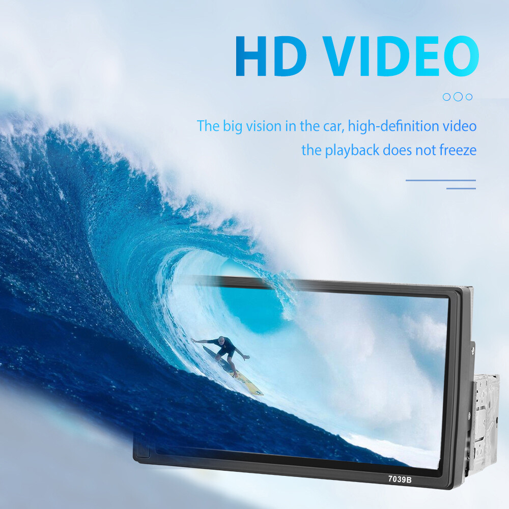 7″ Single 1 Din Touch Screen Car Stereo Radio IOS/Android CarPlay Bluetooth Play