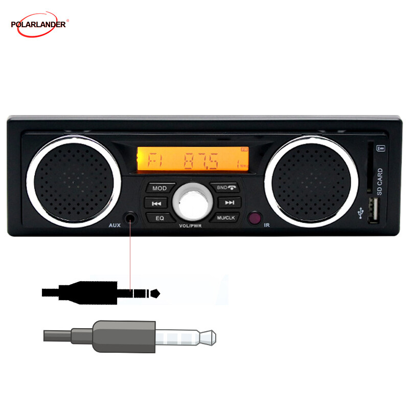 In-Dash MP3 Player USB AUX Bluetooth Car Radio Stereo Built-in Speakers 2.5Inch