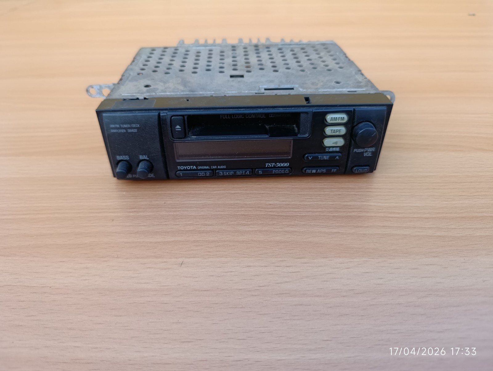 Toyota Corolla AE100, AE101 OEM TST-5000 Cassette Player with Equalizer Support