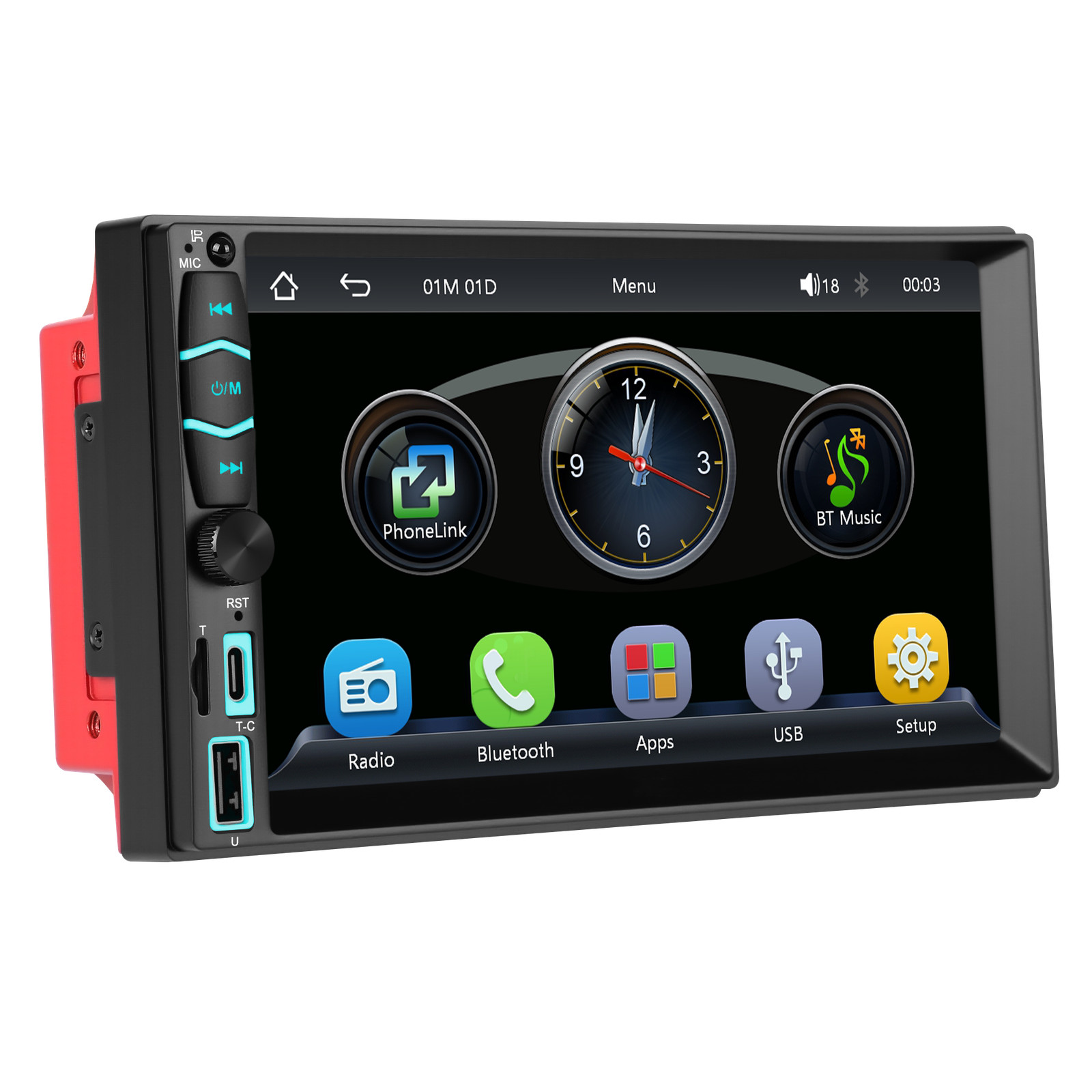 7″ Wireless Car Radio FM Double 2DIN Apple CarPlay Stereo Touch Screen Bluetooth