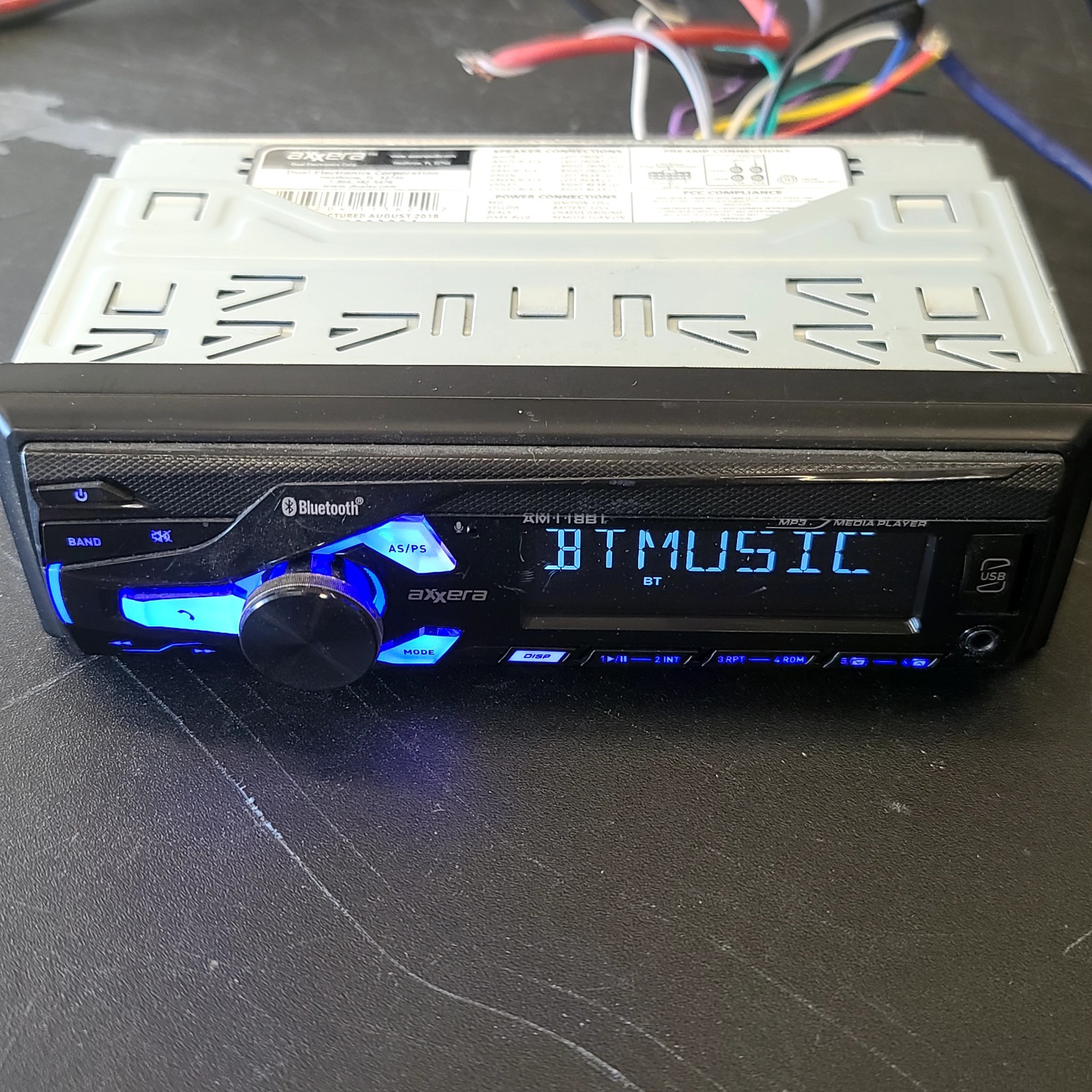 Axxera AM118BT Bluetooth, USB, AUX BLUE SCREEN 💙