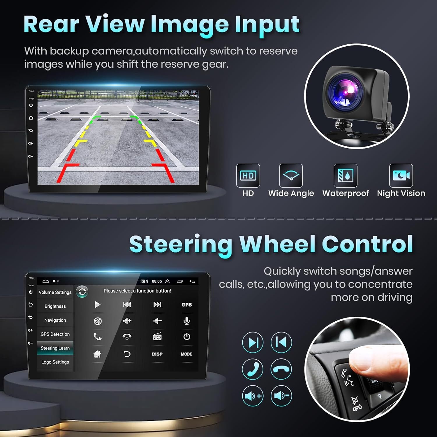 Android 12 Car Stereo Radio for Honda Civic 2001-2005 Carplay GPS WIFI W/Camera