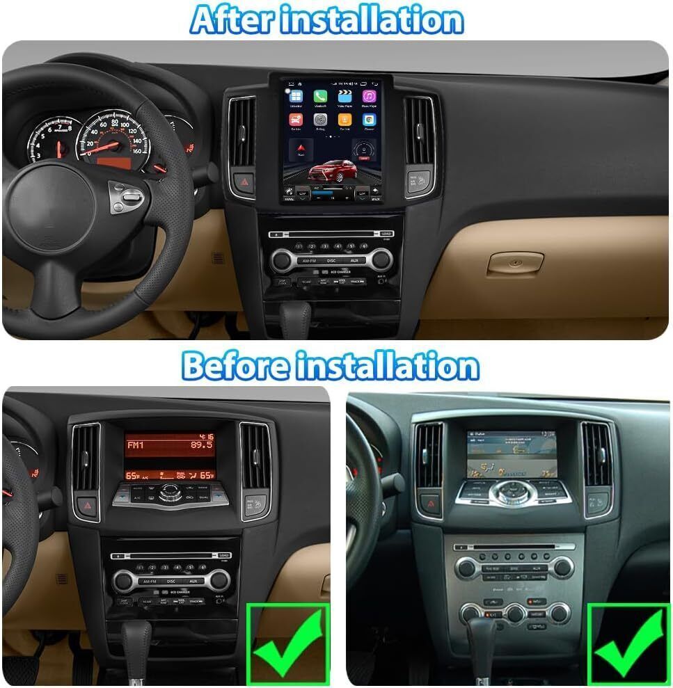 10.4” Tesla Screen Car Radio GPS Navigation6+128GB For 2008-2014 Nissan MAXIMA