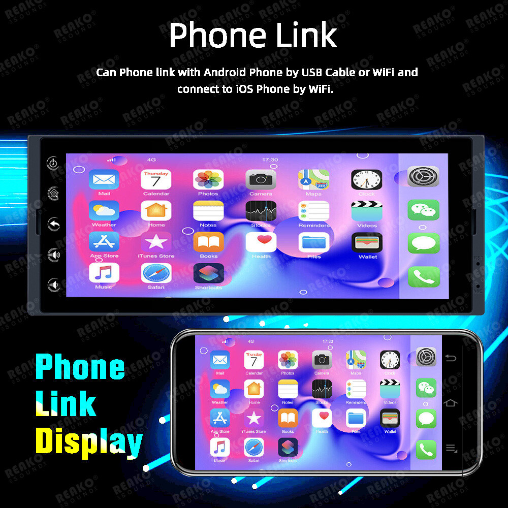 Andriod 12.0 1Din GPS CarPlay Wifi 2+32G Car Radio Stereo Touch Screen Bluetooth