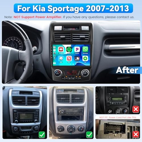 4+64G Car Radio for Kia Sportage 2007-2013, 9 inch 1280 * 720 Touch Screen