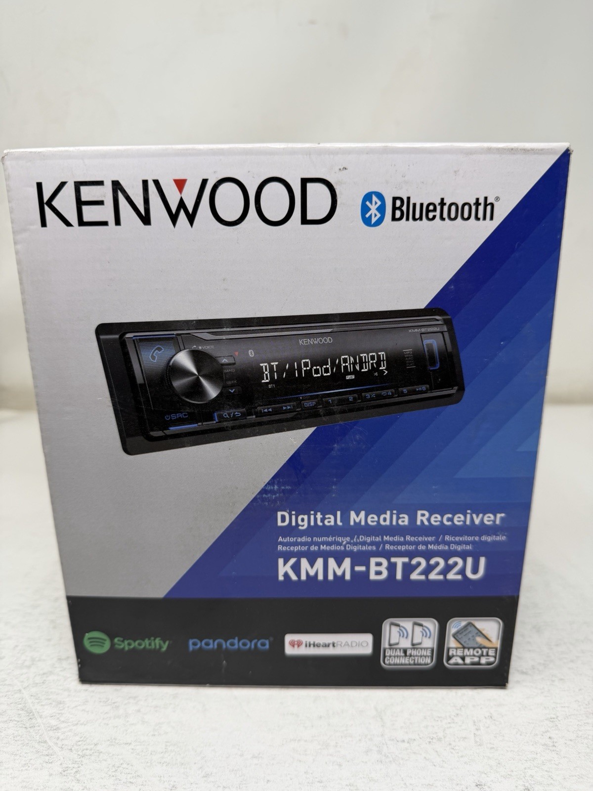 Kenwood KMM-BT222U Bluetooth Media Player Pandora Android iPhone AM FM USB Aux