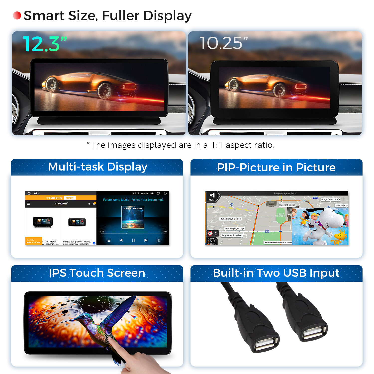 12.3″ Android 14 8-Core Car Play Stereo GPS 4G WiFi For Benz W218 C218 2014-2017