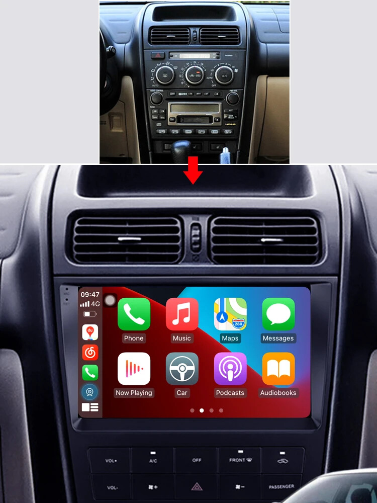 Apple Carplay Android Car GPS Radio Stereo 8+128GB For Lexus IS200 1999-2005