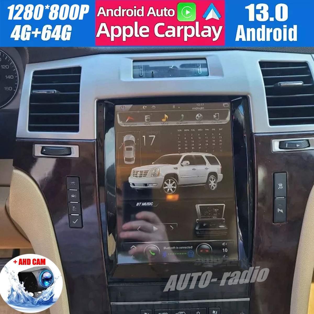 9.7″ For Cadillac Escalade 07-14 Car Radio Stereo GPS Navi Carplay Camera BT 64G