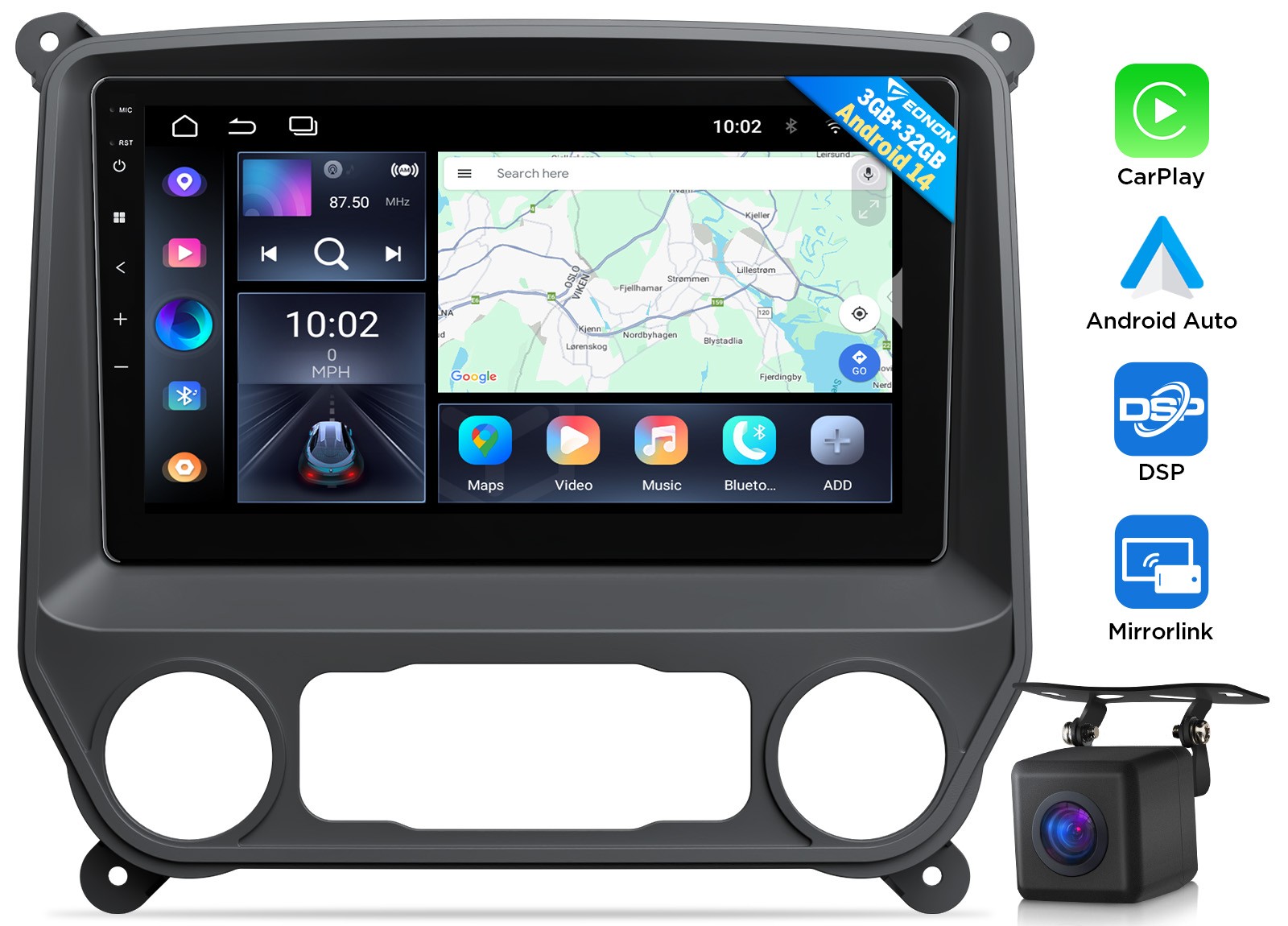 Eonon GMSX7 Android 14 Car Radio Stereo CarPlay for Chevy Silverado GMC Sierra