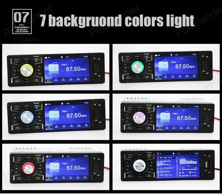 Single 1 DIN USB / TF card Bluetooth Car RadioMP5 remote control AUX/SD 4.1-inch