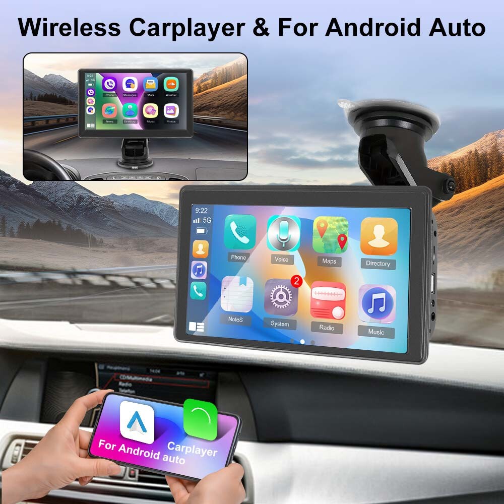 7′ screen car player MP5 portable smart player supports Android Auto FM AUX