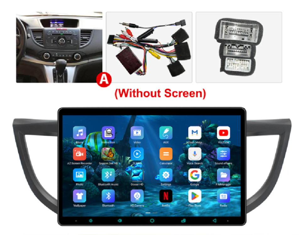For Honda CRV 2012-2016 Car Radio Stereo GPS Navigation Android 13 WIFI BT Audio