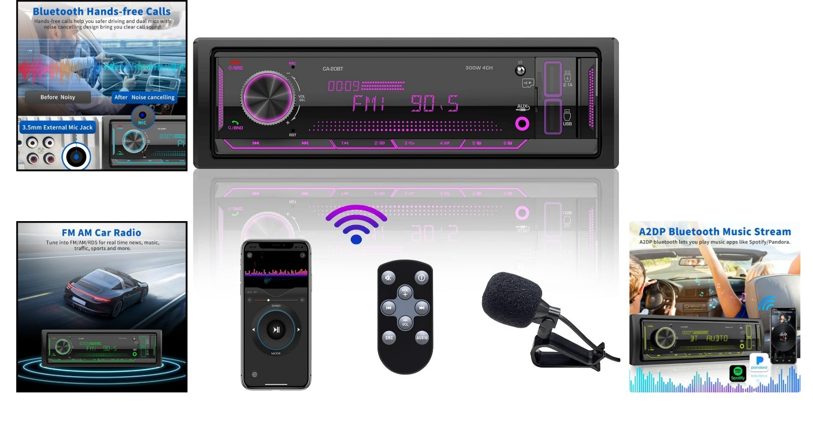 Audio Experience: Bluetooth Single Din Car Stereo with Subwoofer Support