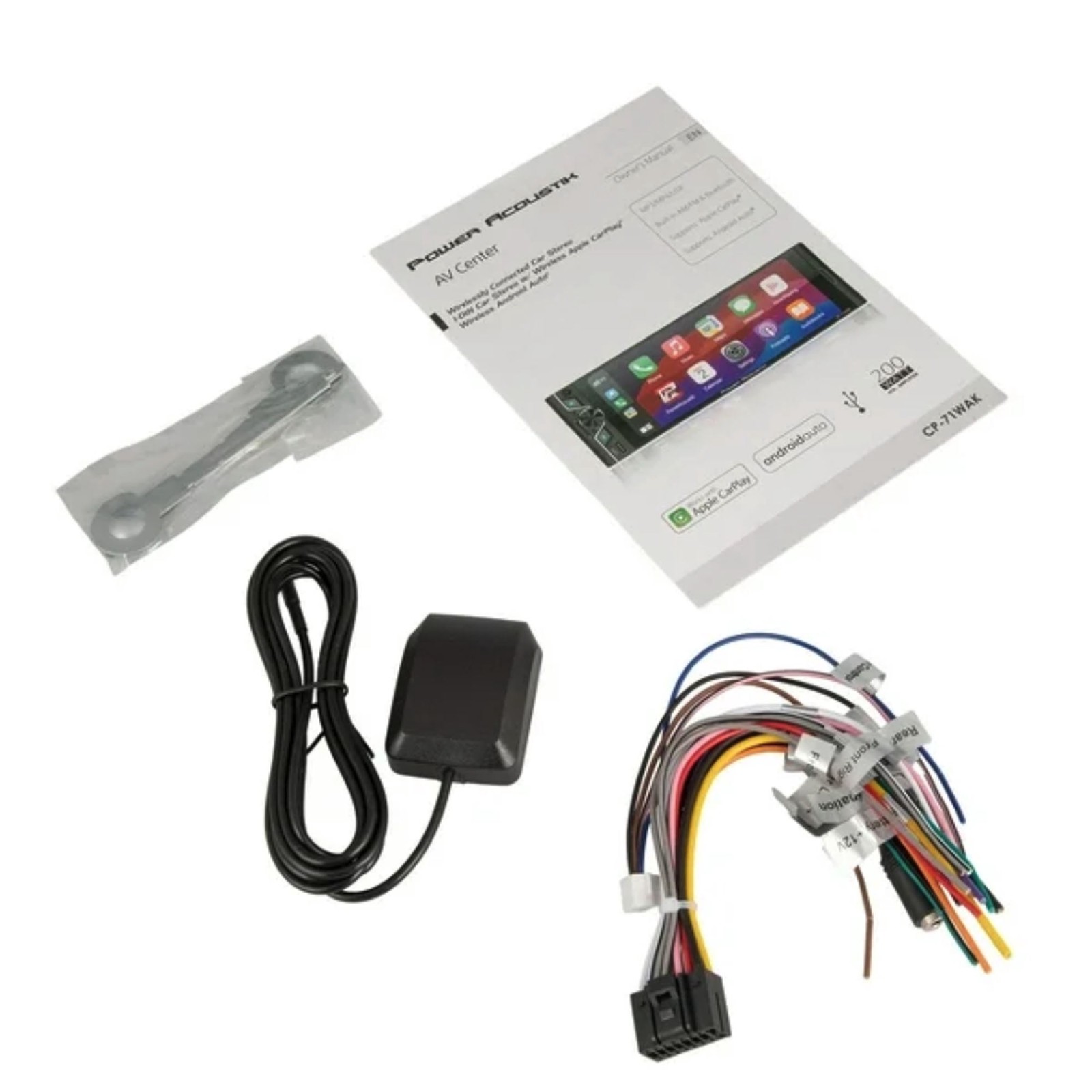 Power Acoustic CP-71WA Single DIN 6.5″ Touchscreen Car Stereo Apple Carplay