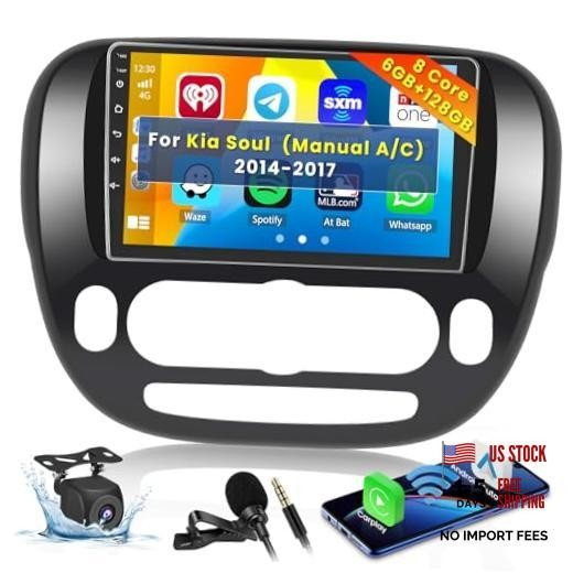 [8 Core 6G+128G] Android Radio for Kia Soul 2014-2017 (Manual A/C) with 6+128G