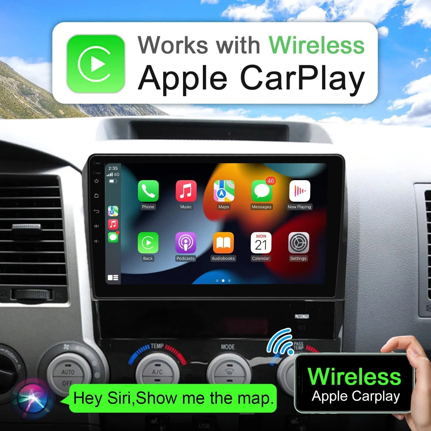 10” For Toyota Tacoma 2005-2013 Android 15 Carplay Car Stereo Radio GPS Navi BT