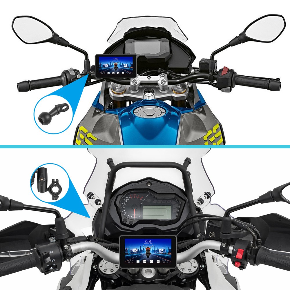 5″ Motorcycle Carplay Navigation Wireless CarPlay Android Auto IP67 Touch Screen