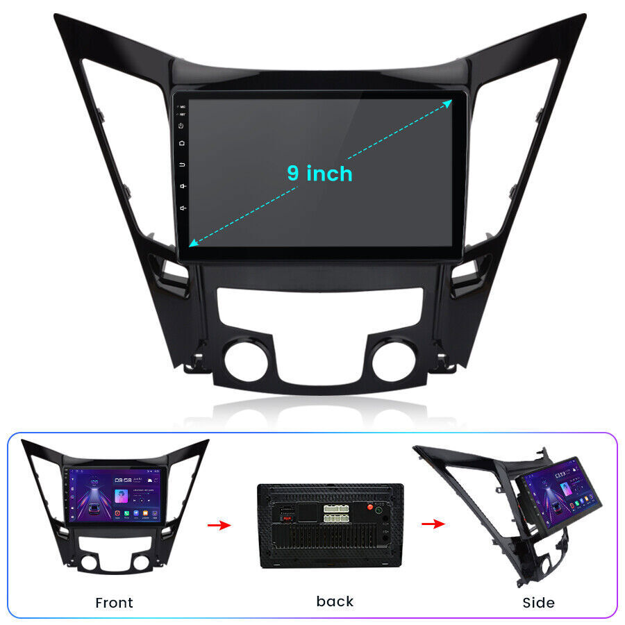 for Hyundai Sonata 2011-2015 Android 12 Apple CarPlay Car Stereo Radio GPS NAVI