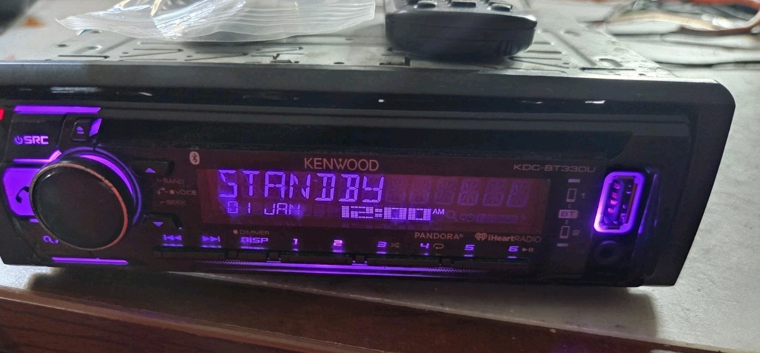 Kenwood KDC-BT330U Bluetooth 200w CD Player iPhone Android BT Tested ✅