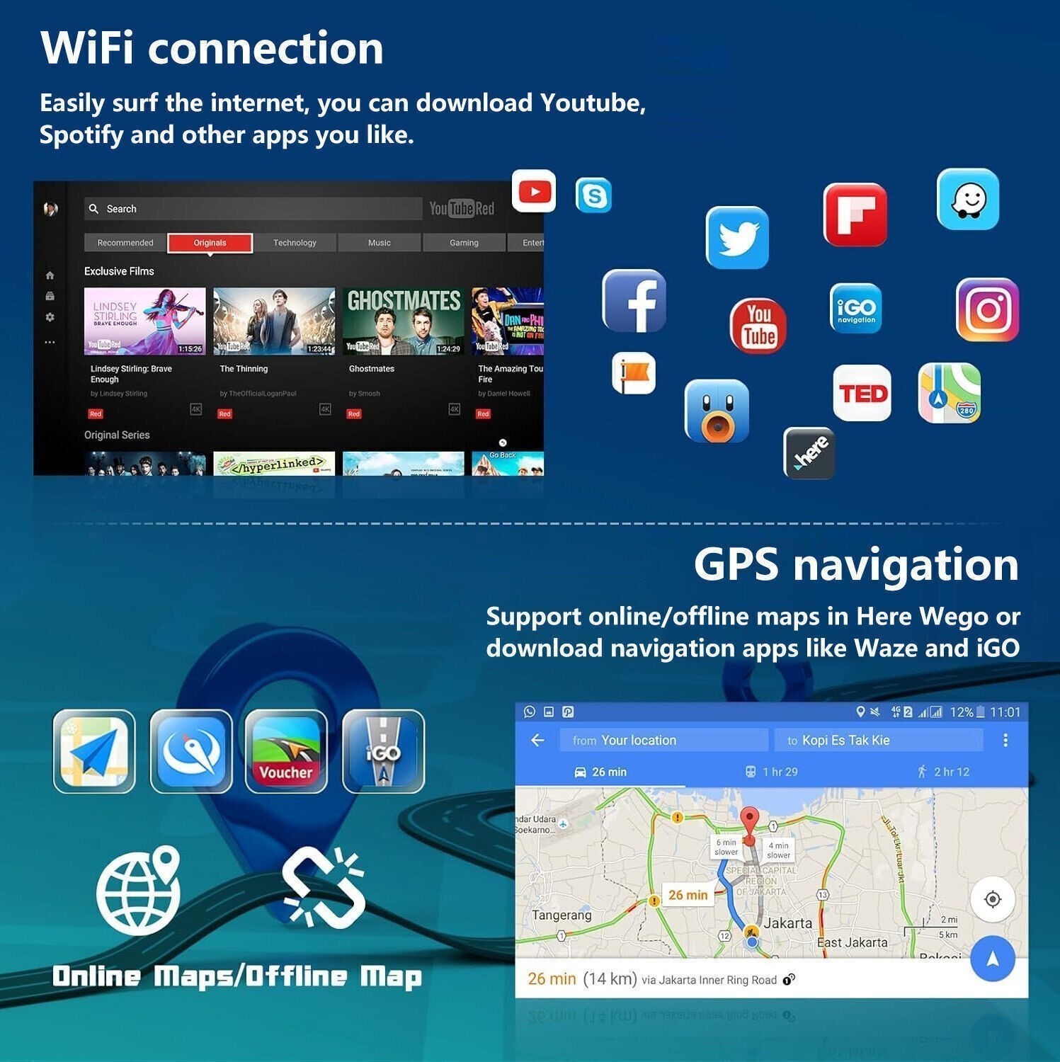 4+64G For KIA Forte 2010-2013 Car Stereo Radio Auto GPS Navi Carplay Screen