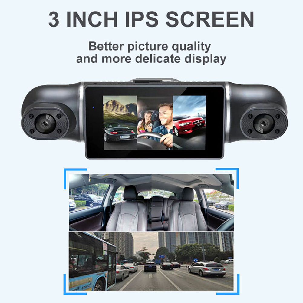Dash Cam 4 Channel Driving Recorder Car DVR Front Left Right Rear Night Vision